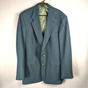 Hart Schaffner Marx Jack Nicklaus Blazer 46L Teal Green Union Made USA Jacket